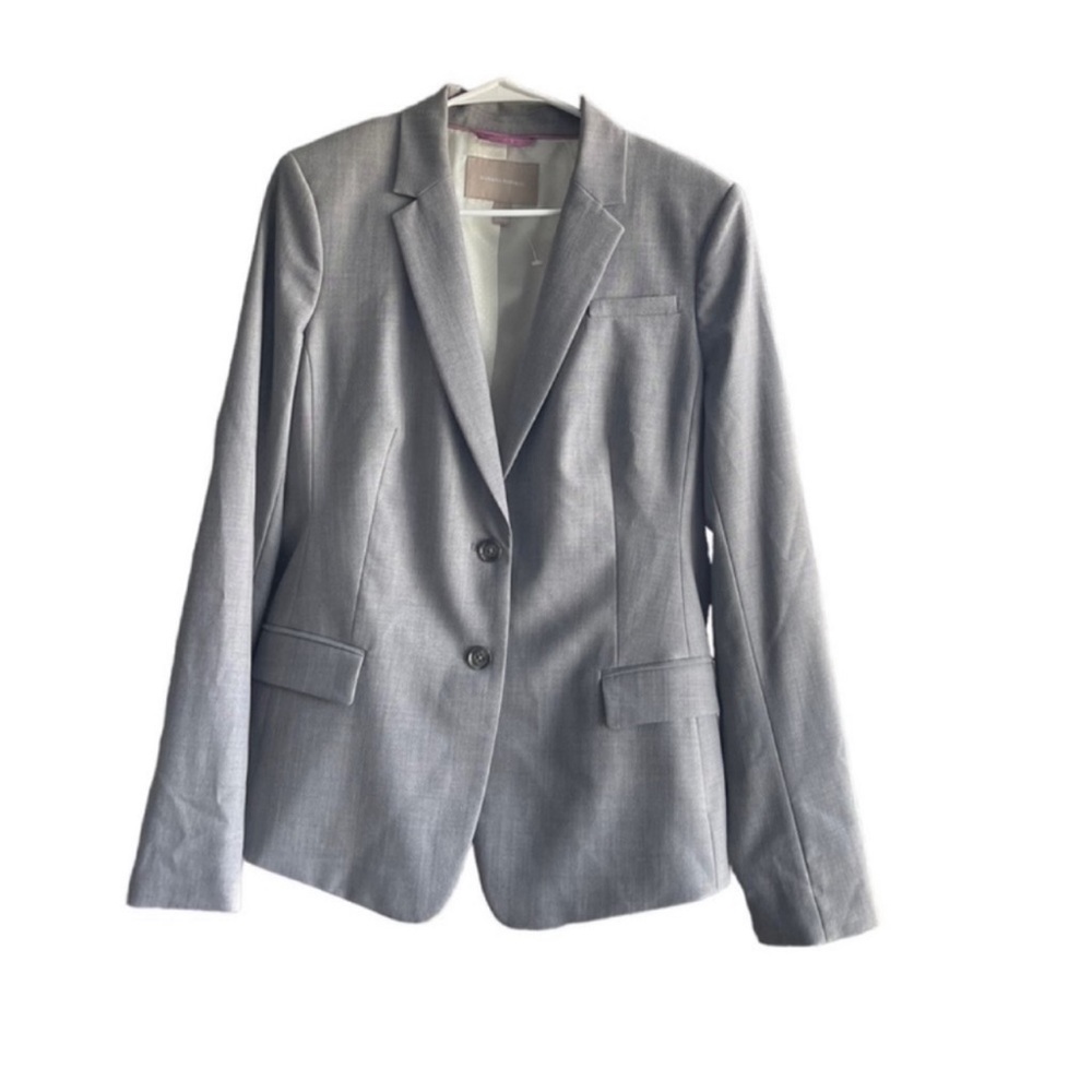 BANANA REPUBLIC Grey Wool Career Office Blazer Size 14